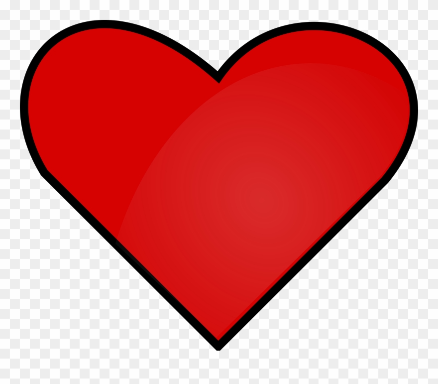 Pic - Red Heart Free Clipart - Png Download