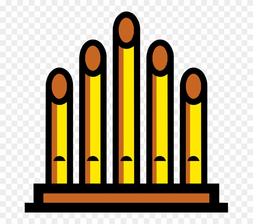 Vector Illustration Of Christian Religion Church Pipe - Pipe Organ Clipart