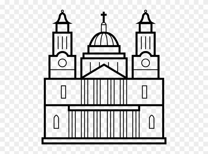 St Paul's Cathedral Rubber Stamp - Icon Rom Clipart