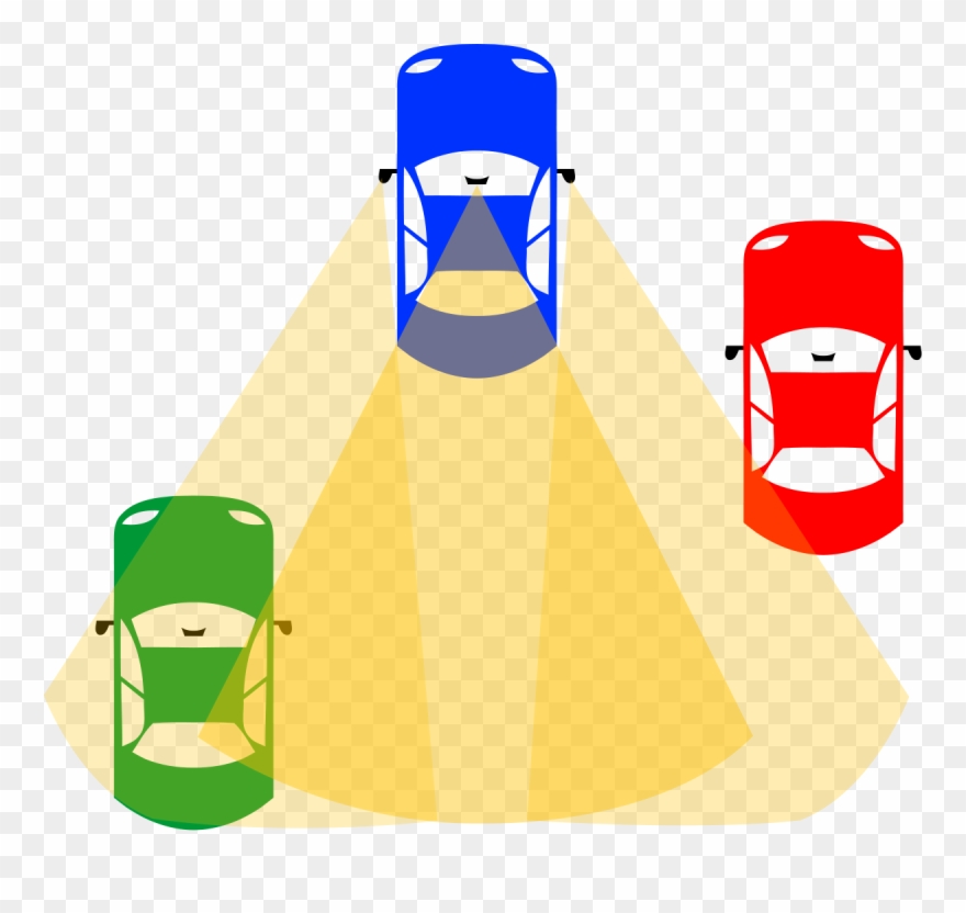 Seeing Into Blind Spots - Car Blind Spot Clipart