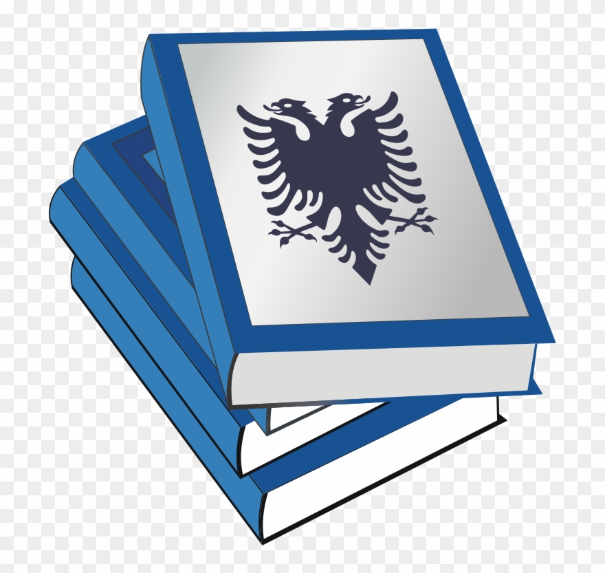 Wikibooks Logo With The Albanian Eagle - Albanian Flag Clipart
