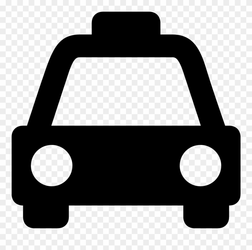Driver Vector Taxi Png Black And White Library - Cab Icon Clipart
