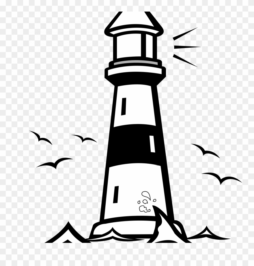 Anchor Coloring Page Lighthouse Clipart Coloring Page, - Light House Clip Art - Png Download