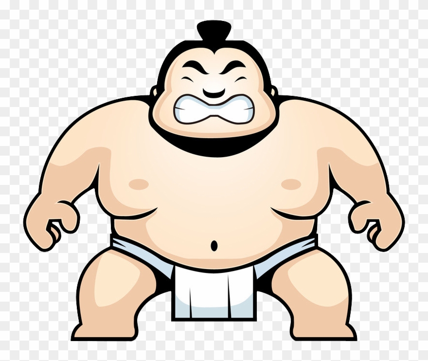 Sumo Wrestling Clip Art Player Transprent Png - Japanese Sumo Wrestler Cartoon Transparent Png