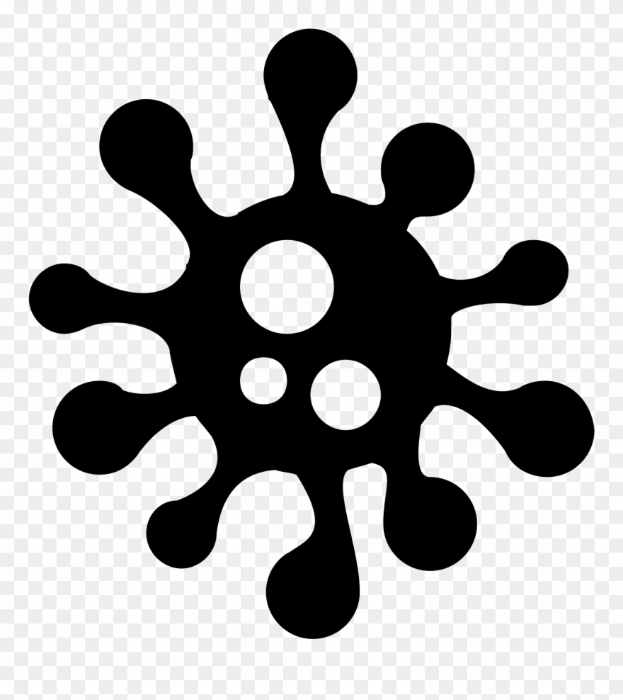 Virus Clipart Black And White - Virus Icon - Png Download