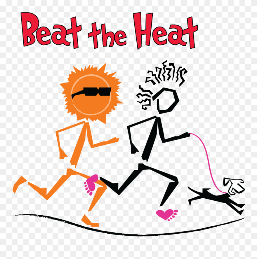 Running In The Heat - Beat The Heat Cartoons Clipart