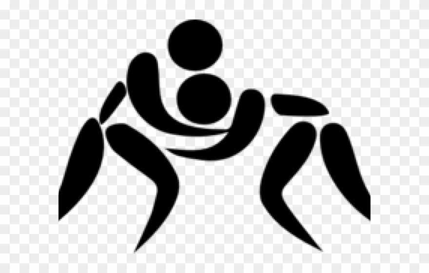 Wrestling Clipart Transparent Background - Wrestling Silhouette - Png Download