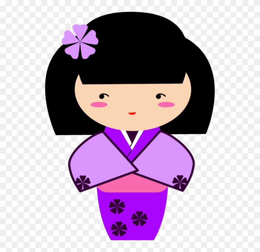 Love Wood Clipart Purple - Kokeshi - Png Download