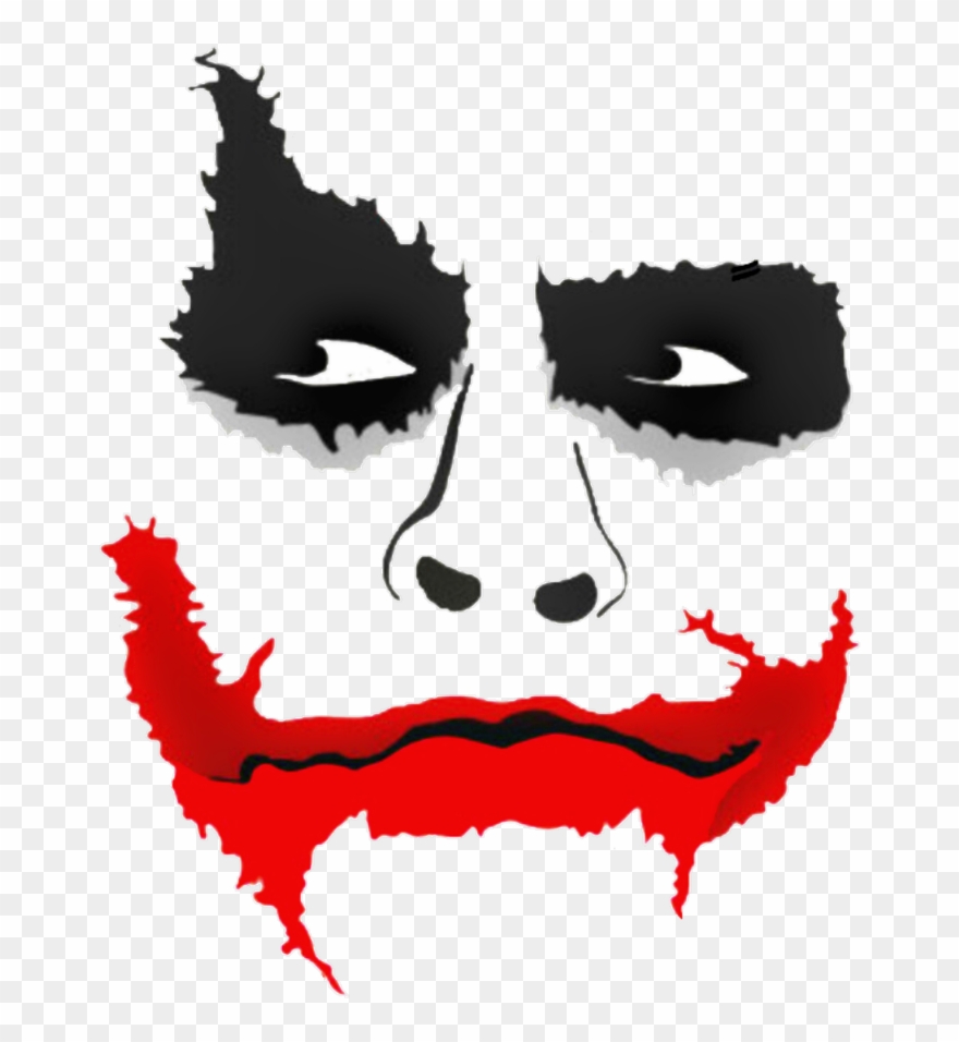 Joker Clipart Lips - Picsart Joker Face Png Transparent Png