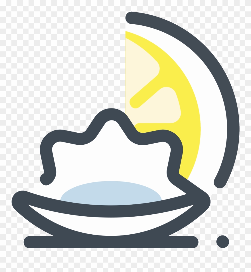 Oysters With Lemon Icon - Seafood Clipart