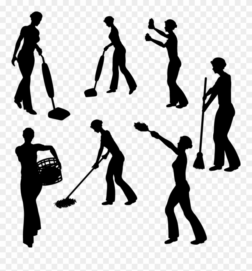 Cleaning Silhouette Clipart