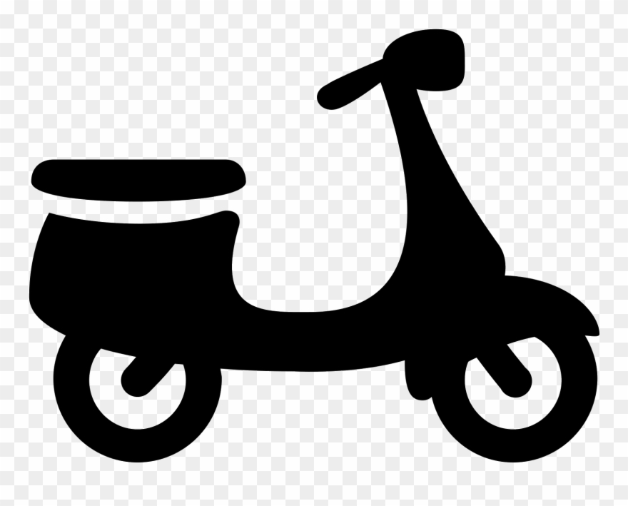 This Is A Motorized Scooter With Two Wheels, Handlebars, - Scooter Icon Png Clipart