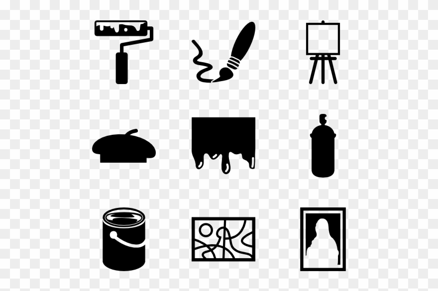 Royalty Free Stock Painter Icons Free Art - Art Icon Vector Png Clipart