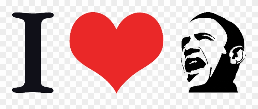 The I Heart Obama T Shirt - Png I Love Clipart