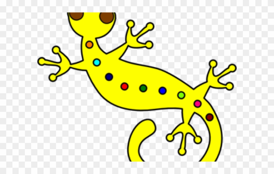 Lizard Clipart Lizzard - Aboriginal Art Dot Outline - Png Download