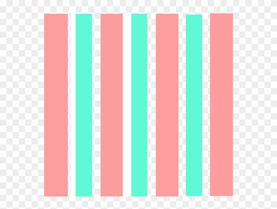 Coral And Turquoise Stripes Clipart