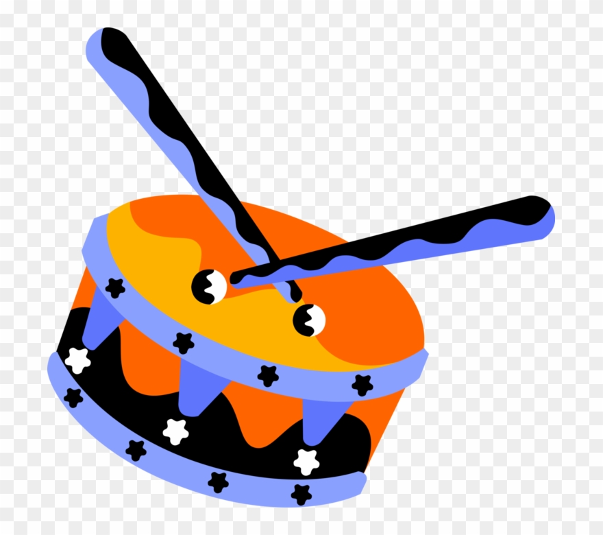 Vector Illustration Of Drum Set Or Drum Kit Percussion Clipart