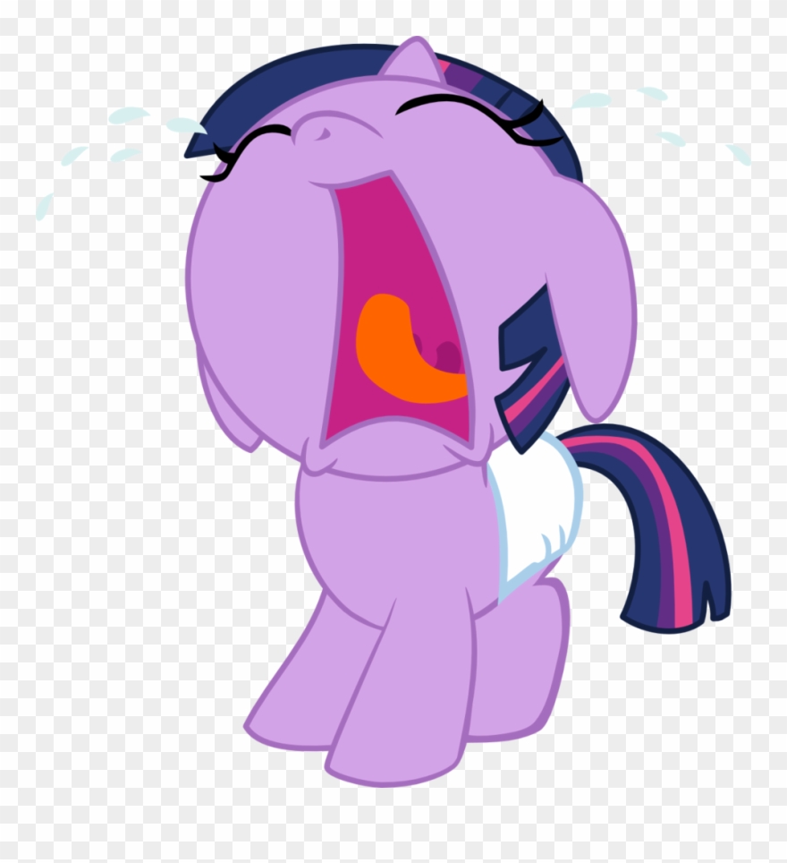 Mighty355, Baby, Baby Pony, Base, Crying, Cute, Diaper, - Baby Twilight Sparkle Crying Clipart