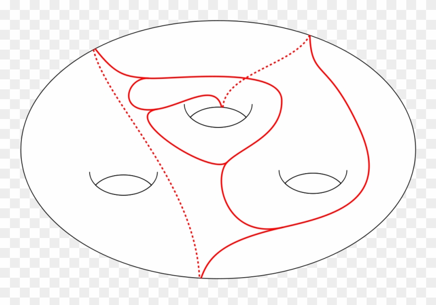 Triple Torus Train Track - Genus-three Surface Clipart