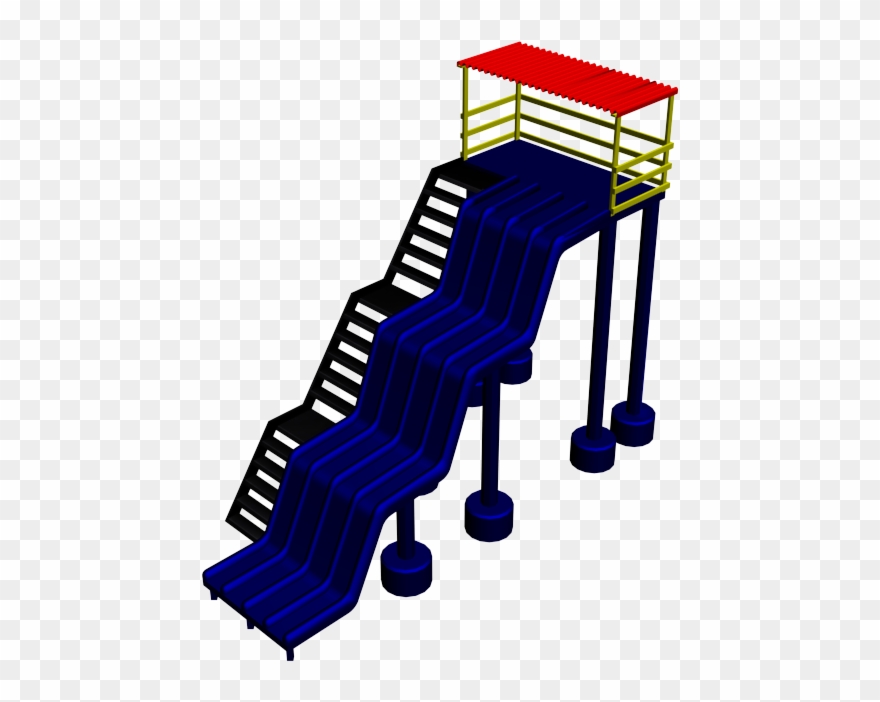 Theme Park Slides - Parque De Diversiones 3d Max Clipart