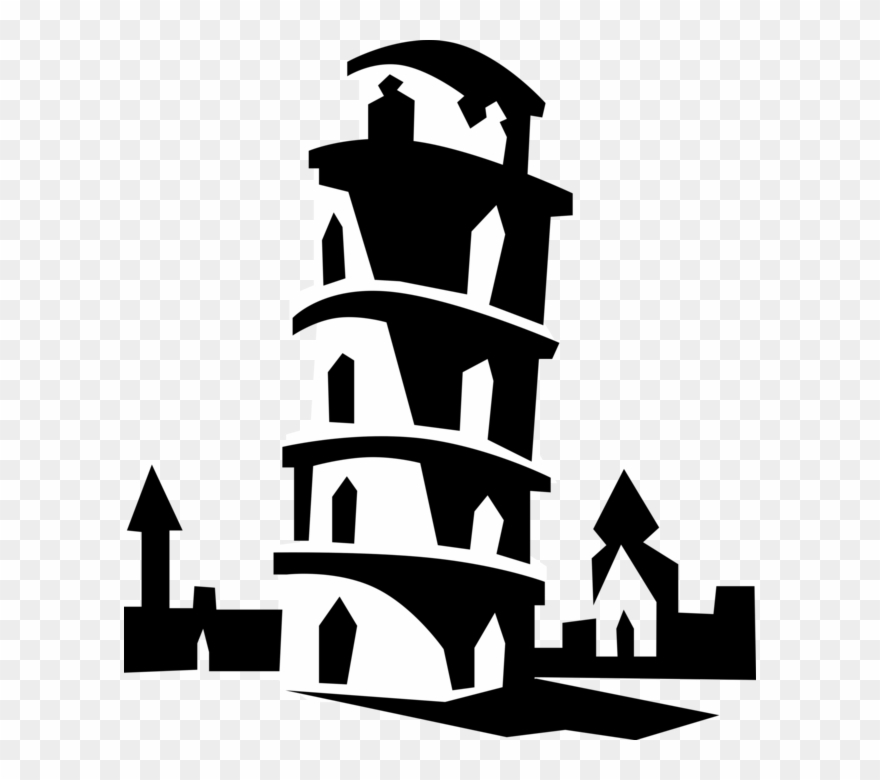 Leaning Tower Of Pisa Image Illustration Campanile - Italy Clip Art - Png Download