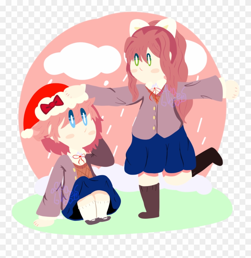 Dreams Of Love And Holidays - Monika X Sayori Ddlc Clipart