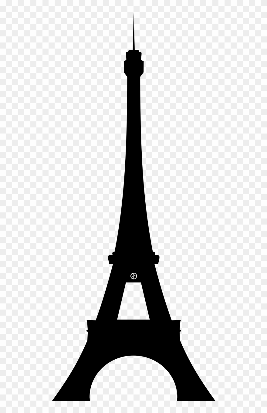 Monument Eiffel Tower France - Eiffel Tower Clip Art Silhouette - Png Download
