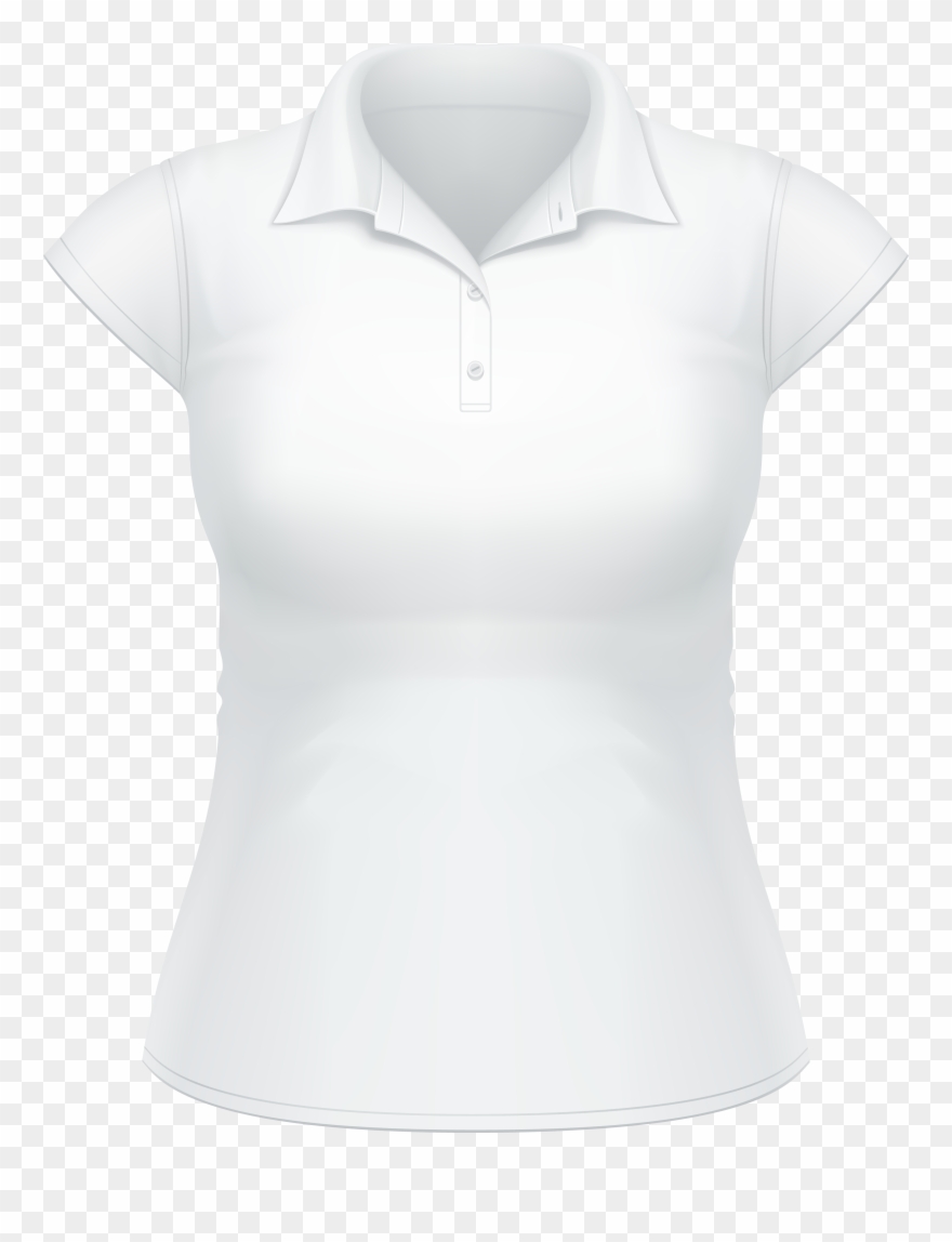 White Polo Shirt Png - Polo Shirt For Women Png Clipart