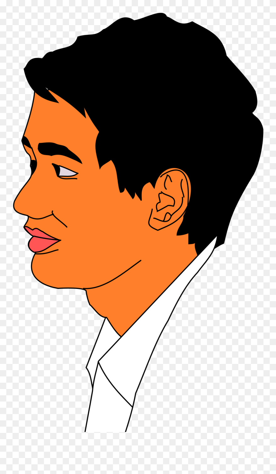 Avatar Clip Art Download - رسم وجه جانبي رجال - Png Download
