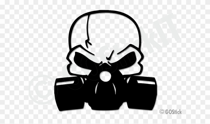Gas Mask Clipart Minimalist - Cool Skulls With Gas Masks - Png Download