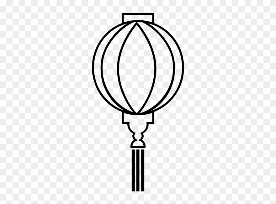 Chinese Lantern Rubber Stamp - Rubber Stamping Clipart