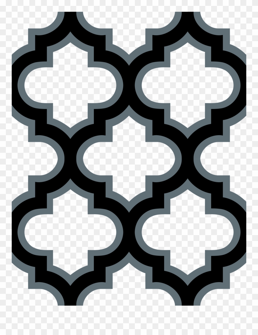 Moroccan Patterns Clipart - Throw Pillow - Png Download