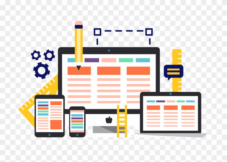 Website Design And Development Melbourne - Website Design Vector Png Clipart