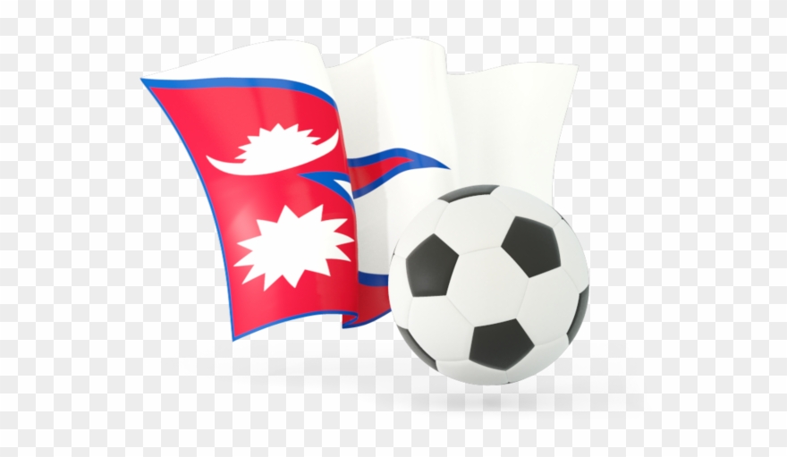 Nepal Flag Football Clipart