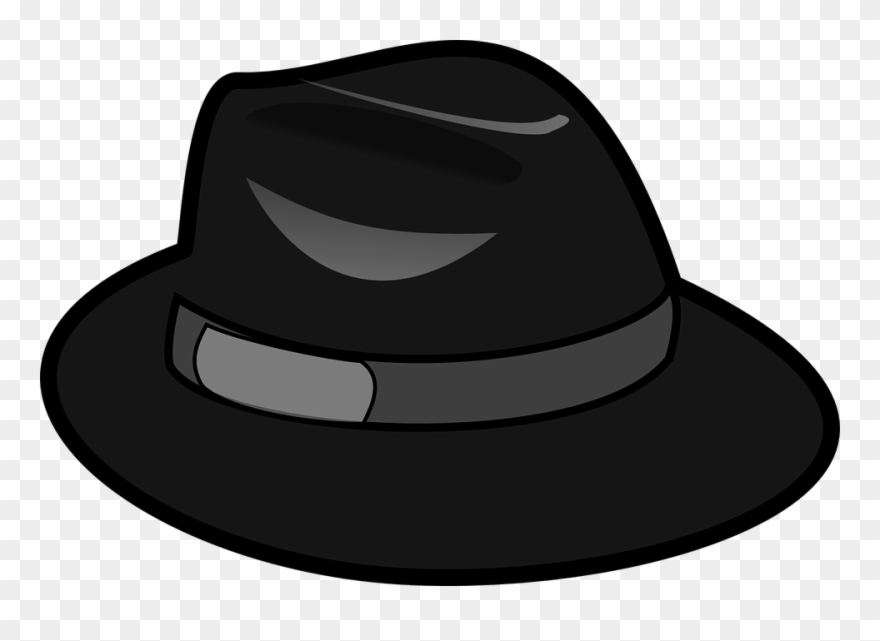 Mafia Hat Cliparts - Black Hats Clipart - Png Download