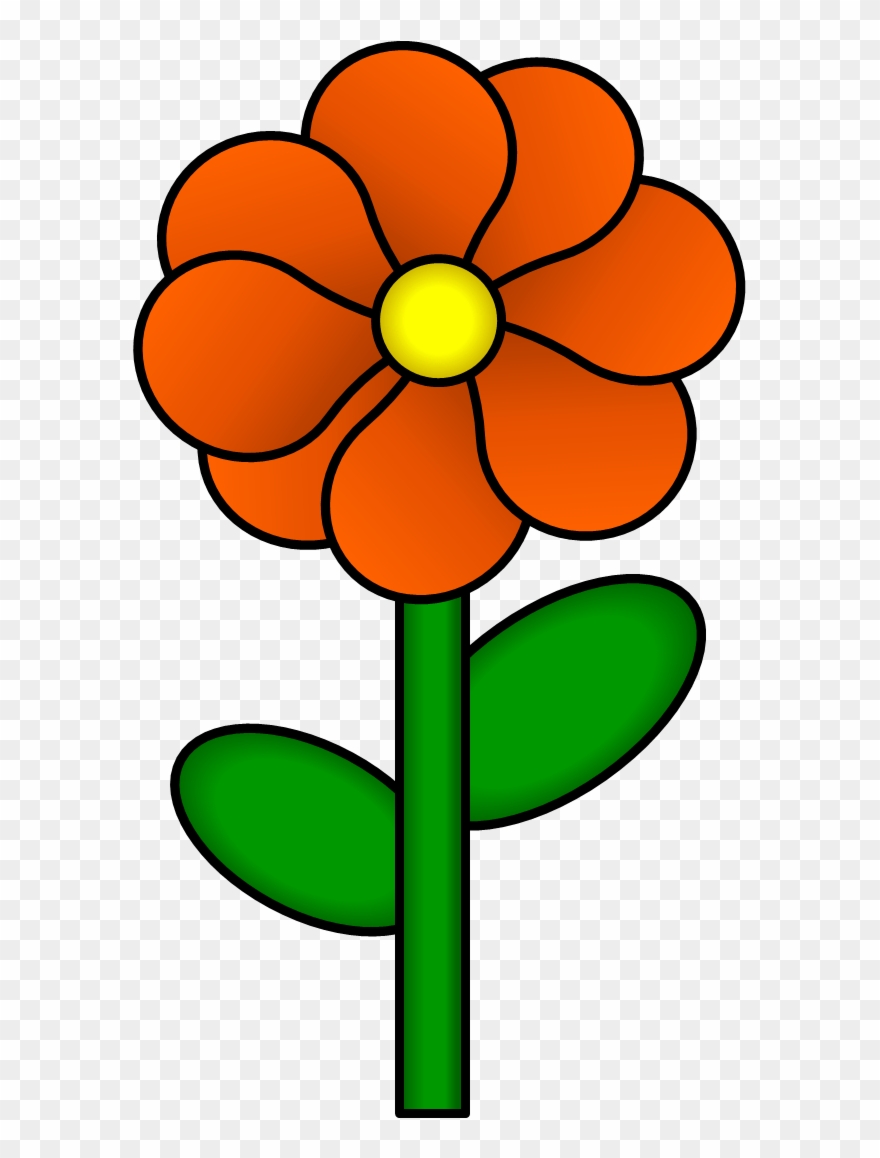 Blue Flower Clipart With Stem - Png Download