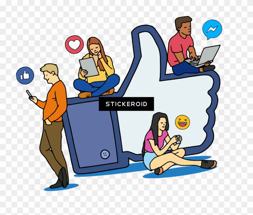 Social Illustration Facebook - Social Clip Art Png Transparent Png