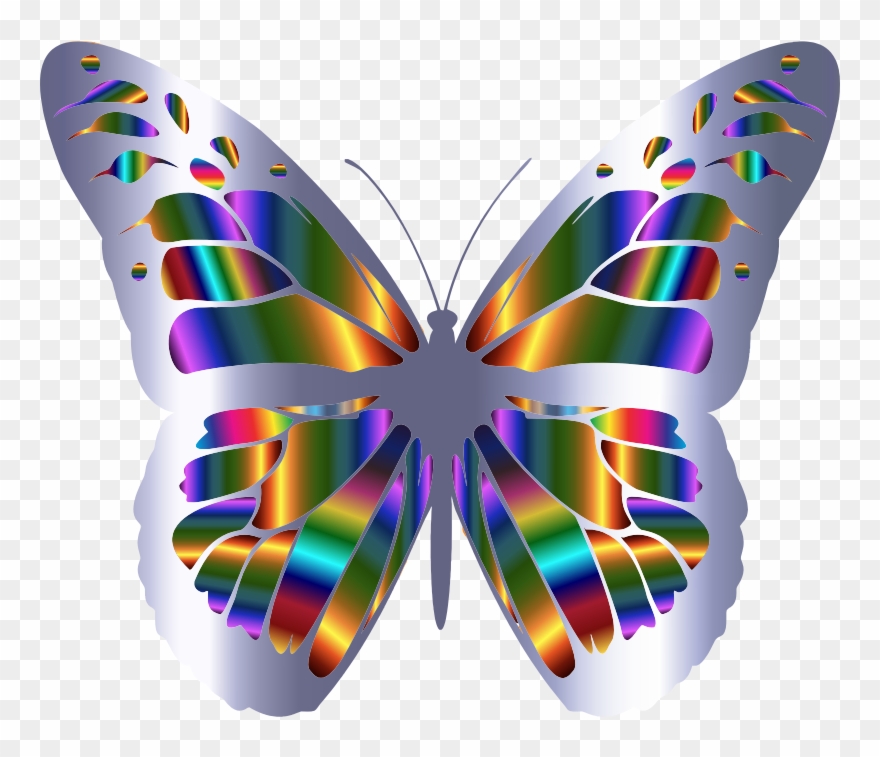 Medium Image - Iridescent Monarch Butterfly 15 Totes Clipart