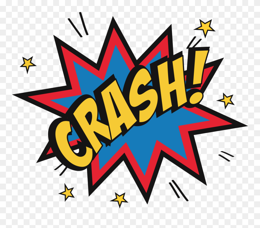 Play - Pause - Comic Book Crash Png Clipart