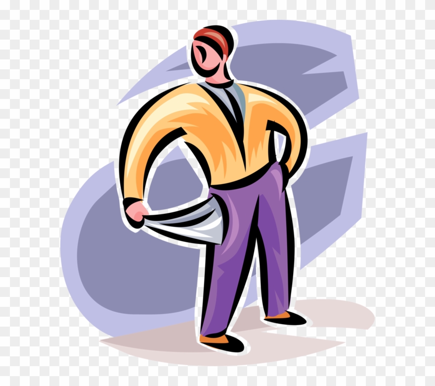 Collection Of Free Impoverished Destitute Download - Man With Empty Pocket Png Clipart