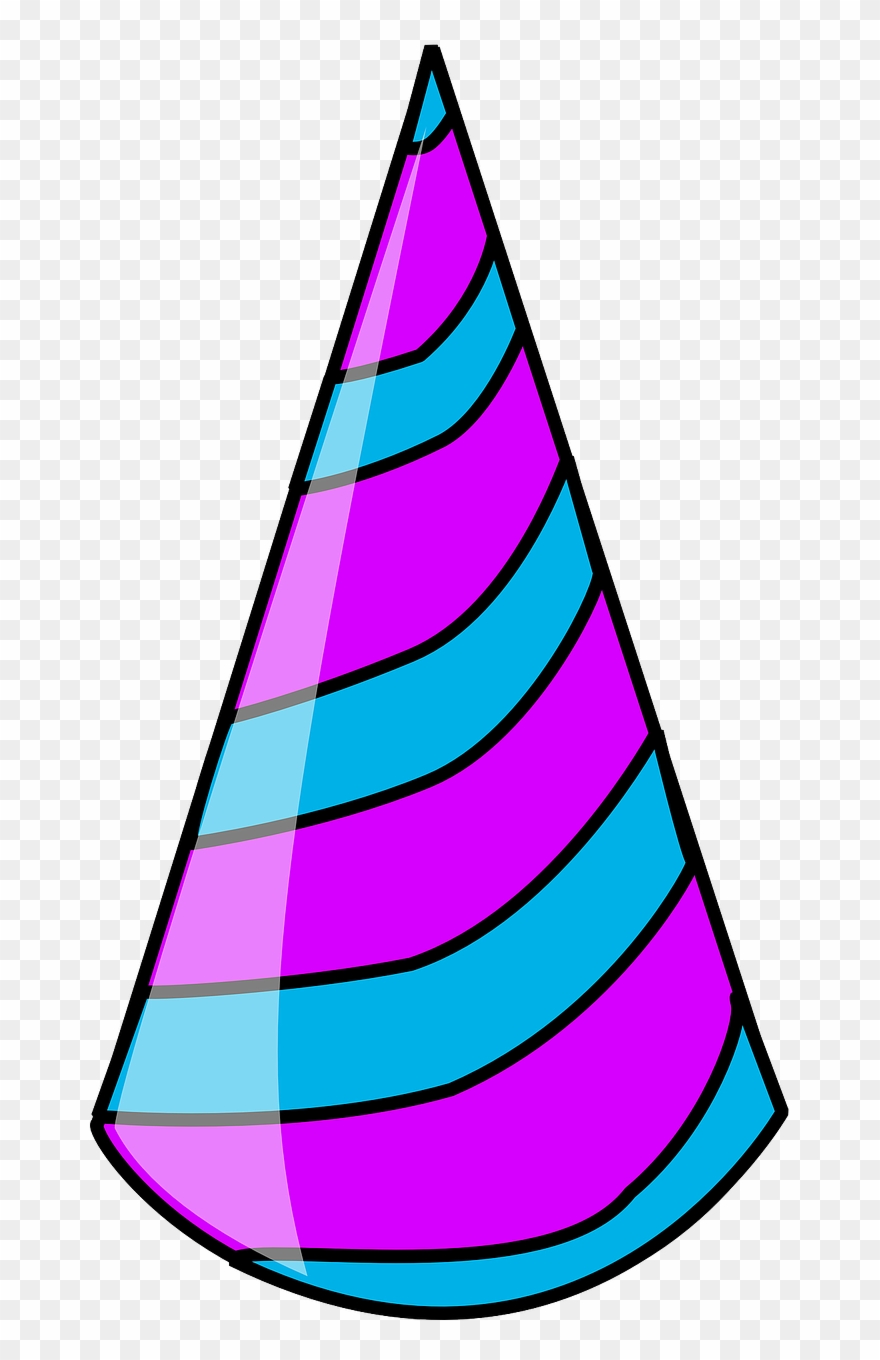 Party Hat Blue And Purple Clipart