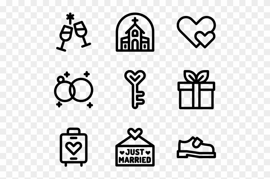 Wedding - Contact Icons Clipart