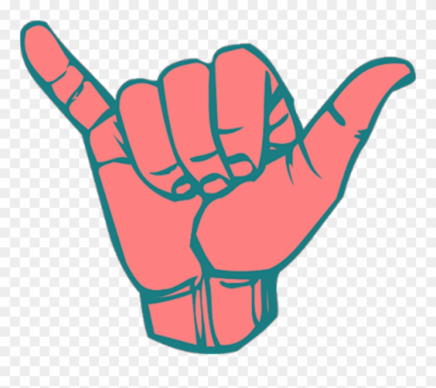 Hand Mano Cool Tumblr Popart Art Rojo Red Pop Pink - Hang Loose Hands Clipart