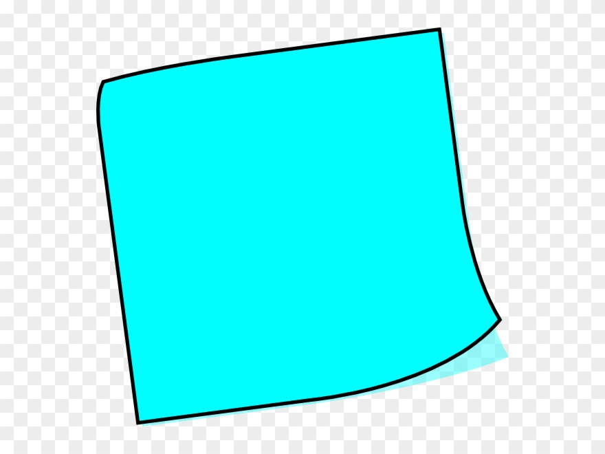Blue Sticky Note Clipart - Png Download