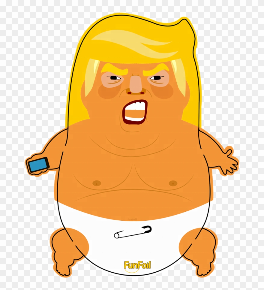 Funfoil Balloon High Quality Custom Made Trump Baby - Balloon Clipart