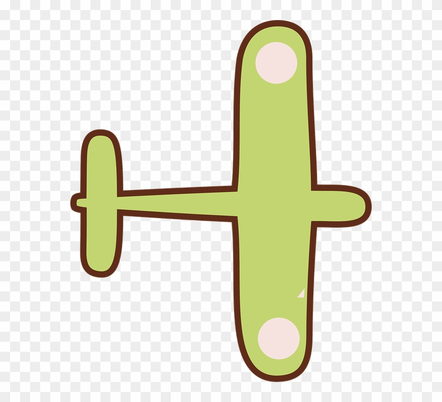 Airplane Green Transportation - Clip Art - Png Download