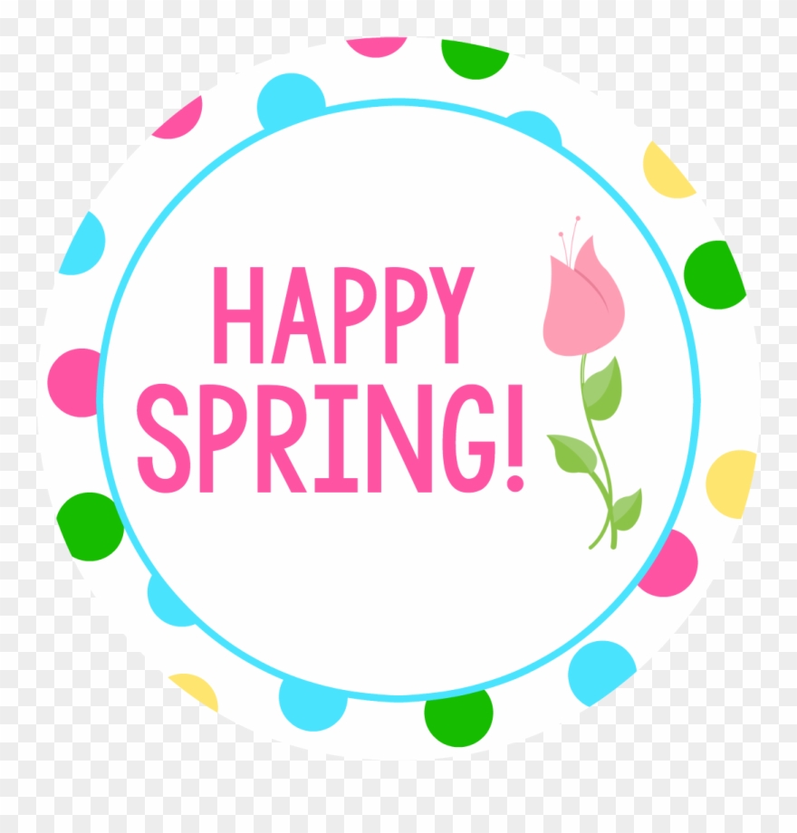 Happy Spring & Easter Tags - Happy Thoughts Clipart
