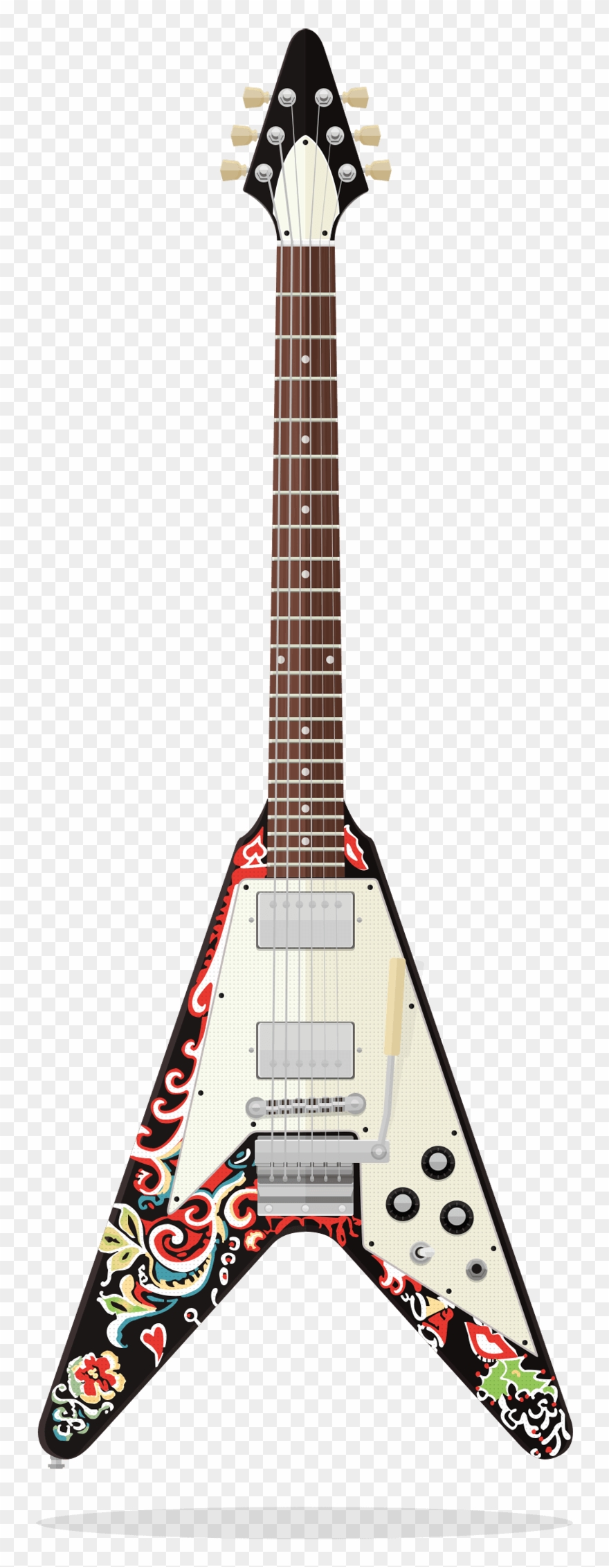 Gibson Flying V - Las Guitarras De Jimi Hendrix Clipart