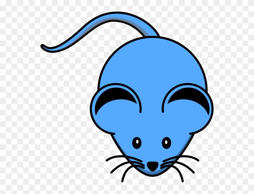 Blue Clip Art At Clker Com Vector - Cartoon Mouse Shower Curtain - Png Download