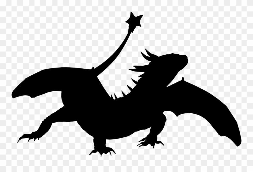 All Photo Png Clipart - Cartoon Silhouette Png Dragon Transparent Png
